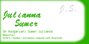 julianna sumer business card